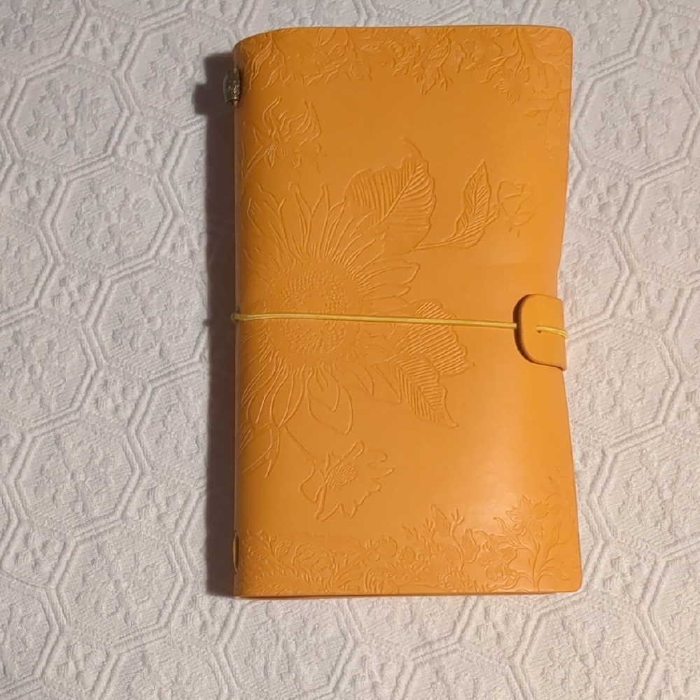 Yellow Embossed Travel Journal